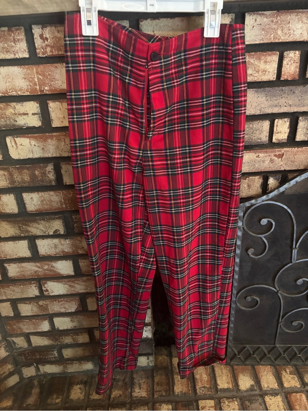 Brandy Melville Red Plaid Tartan Pants